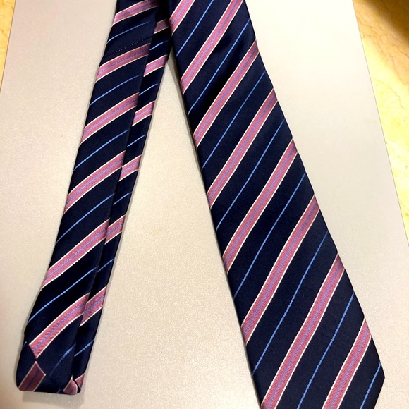 ETON Tie: pink/ blue stripe - Picture 8 of 9